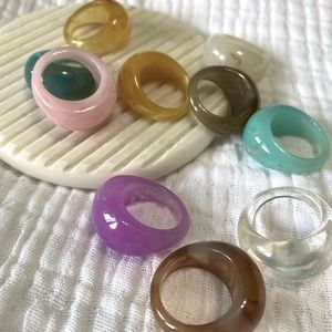 Assorted Marbled Jelly Rings - 12 ct.